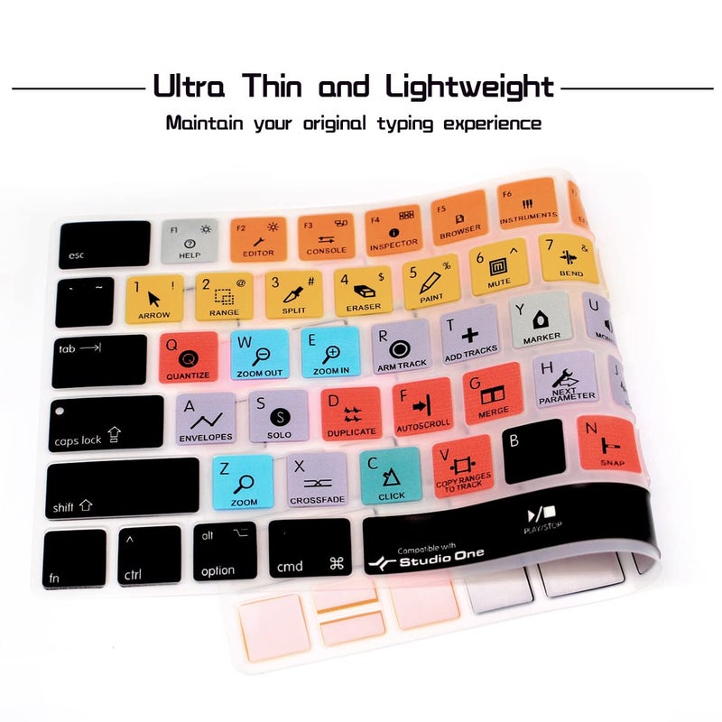 HRH Studio One Functional Shortcut Hotkey Keyboard Cover Silicone Skin for Magic Wireless Keyboard MLA22LL/A (A1644,2015 Released) with US Layout - Image 4